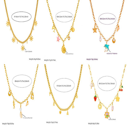 Fashion Ocean Theme Adjustable Chain Necklace