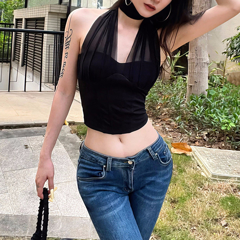 Womens Halter Neck Crop Top