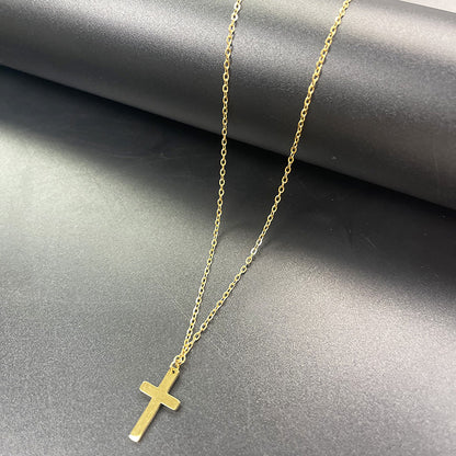 Stainless Steel Double Layer Cross Bead Necklace