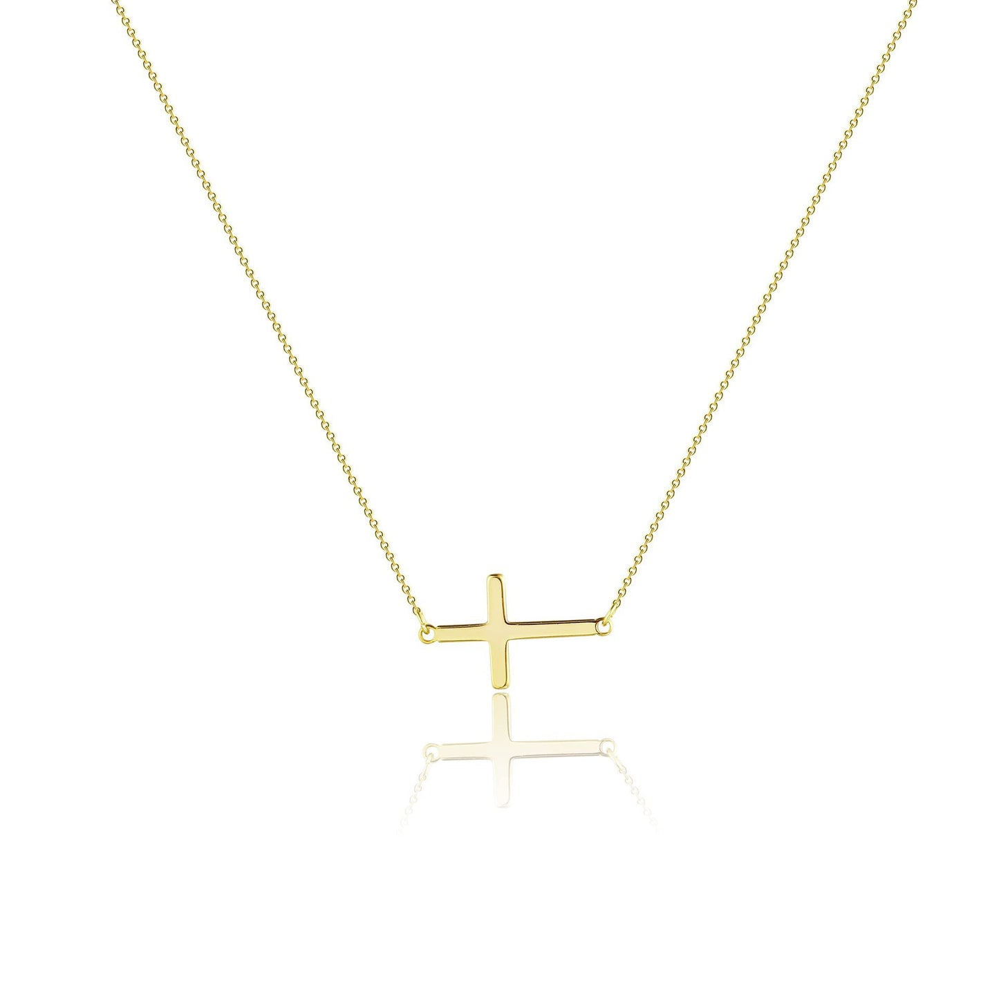 Stainless Steel Double Layer Cross Bead Necklace