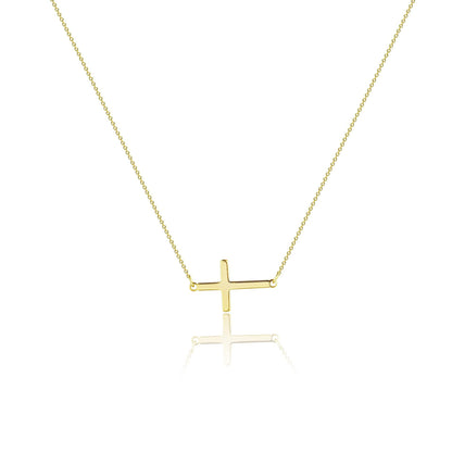 Stainless Steel Double Layer Cross Bead Necklace